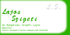 lajos szigeti business card